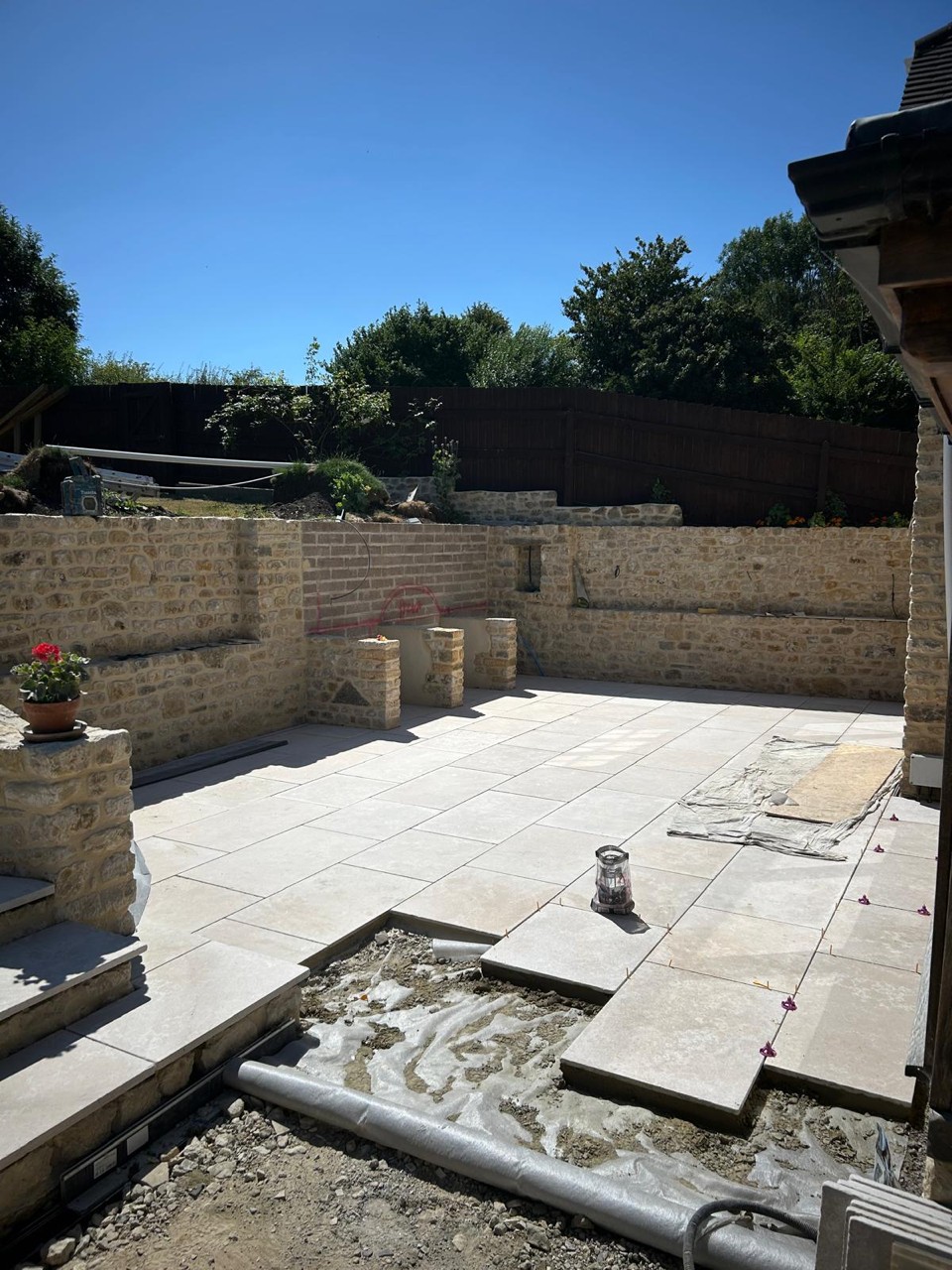 Retaining wall construction