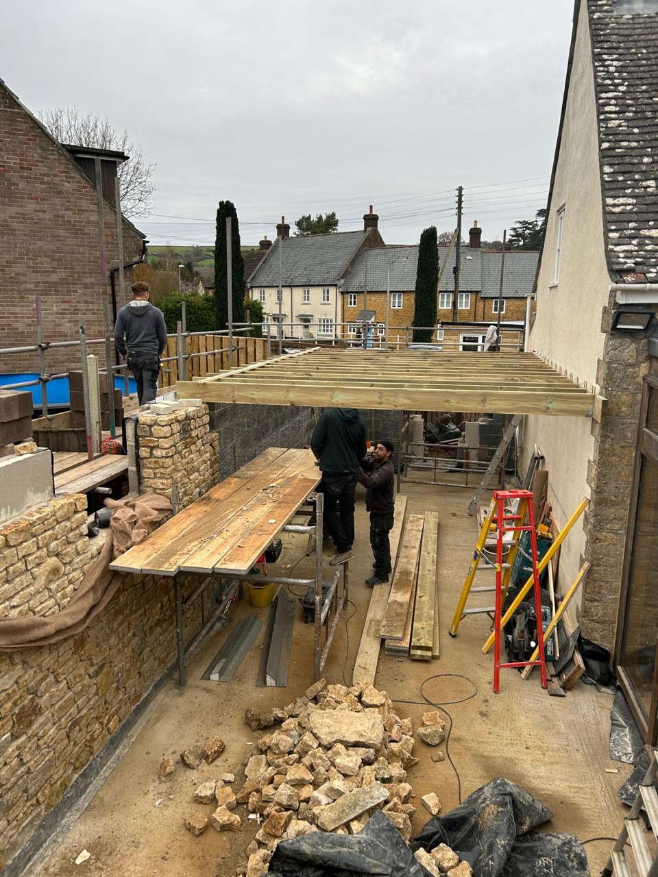 DMcA Builders team working on site